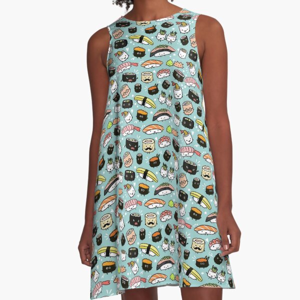 Item preview, Cute Sushi Pattern | Kawaii Sushi Characters designed and sold by Jenn Inashvili.