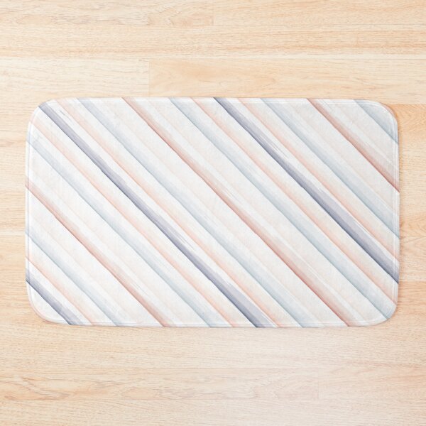 Item preview, Navy Blue and Coral Hand Drawn Diagonal Striped designed and sold by ArtHanbal.