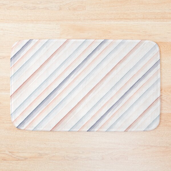 Item preview, Navy Blue and Coral Hand Drawn Diagonal Striped designed and sold by ArtHanbal.
