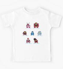 Camiseta para niños Megaman rodeó a 1 con texto
