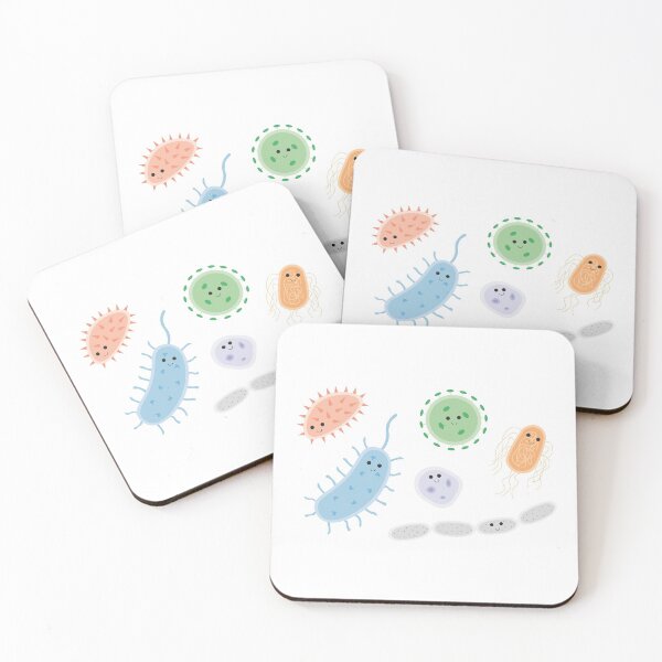 Item preview, Cute Microbes Set w/ Faces designed and sold by neurosci.