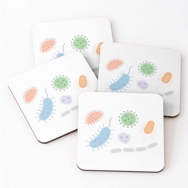 Item preview, Cute Pastel Microbes Set designed and sold by neurosci.