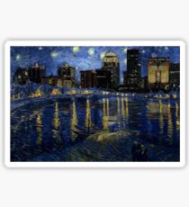 Future Starry Night on the Rhone Sticker