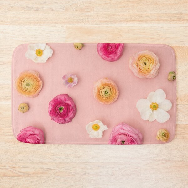 Item preview, Floral Flat Lay Background with Rununculus and Anemones designed and sold by Ilze Lucero.