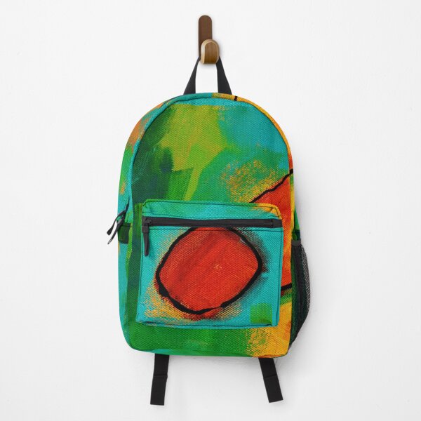 Item preview, Modern Abstract Art Painting Green and Orange Shapes designed and sold by NancyMerkle.