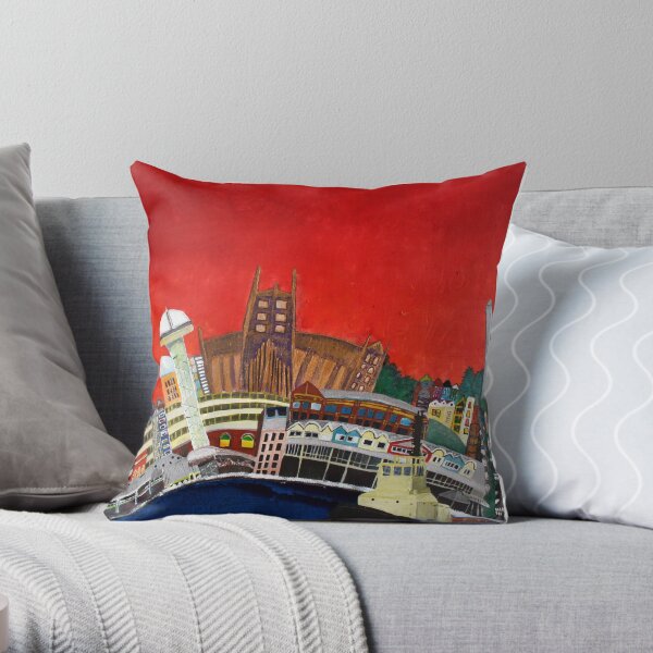 Newcastle - vivid Throw Pillow