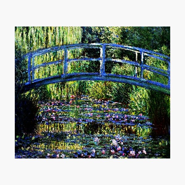 Le Pont Japonais a Giverny de Claude Monet - Harmonie Bleu Photographic Print