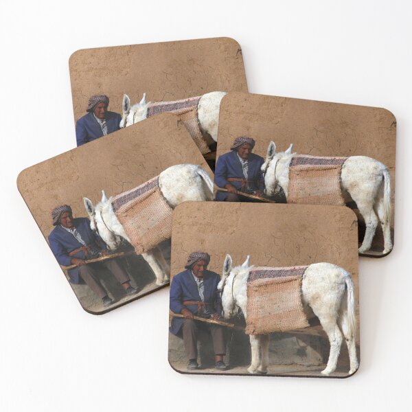 Item preview, Portrait of Old Man and his Donkey, Kashan, Persia, Iran designed and sold by worldways.