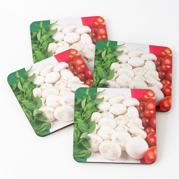 Item preview, Italian food flag basil mushroom tomato designed and sold by Nikoleta Vukovic.