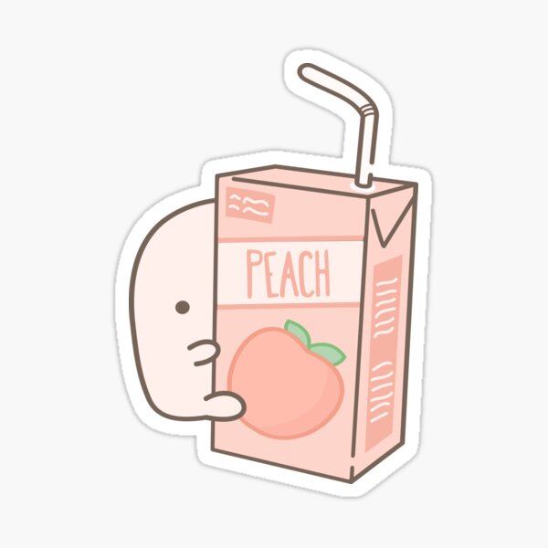Little Blobs: Peachy Peach Juice Sticker