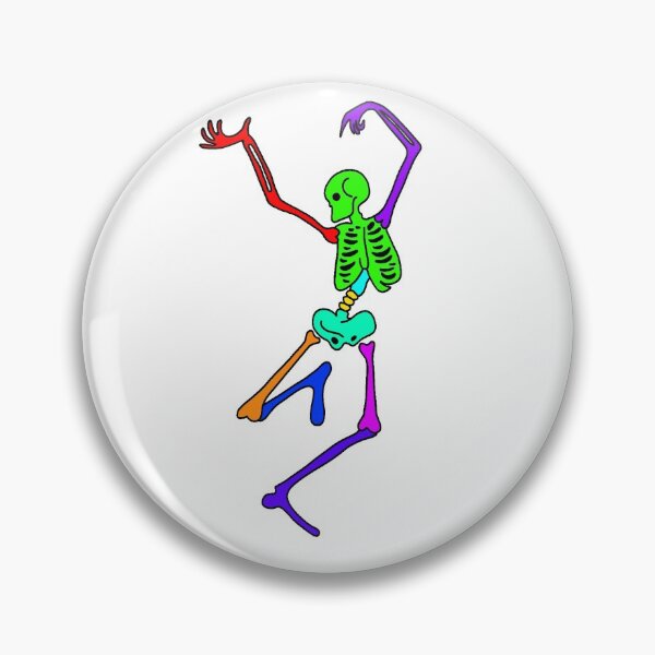 Item preview, Multicolor dancing skeleton designed and sold by izzysbiz.