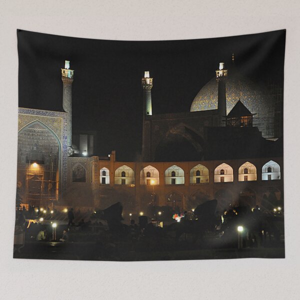 Item preview, Persian Architecture Night View Mosque facade, Isfahan, Iran, Persia designed and sold by worldways.