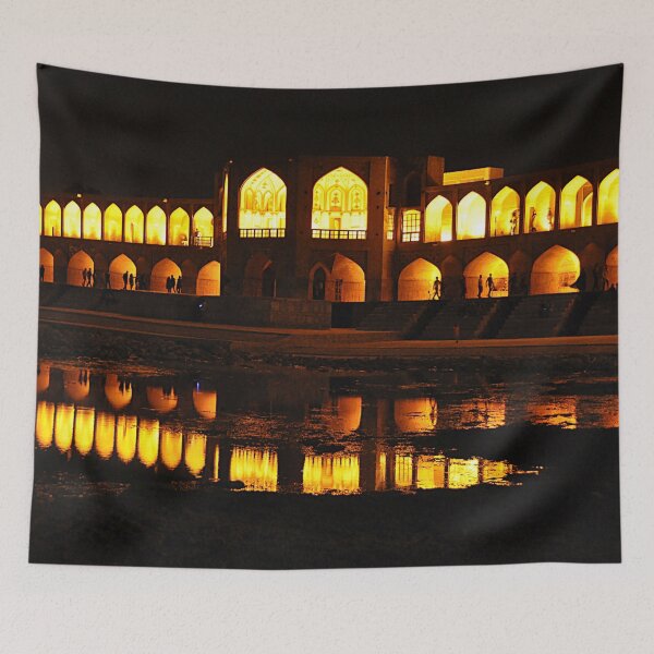Item preview, Persian Architecture Si-o-se-pol bridge at Night, Isfahan, Iran designed and sold by worldways.