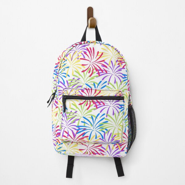 Item preview, Colorful Firework Splash Pattern White designed and sold by karwilberevivalcollection.