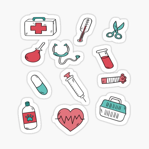 pattern medical,gift for doctor,gift for nurse,gift for healthcare,veterinaire,dog,Pharmacy,medical,doctors day,hospital Sticker