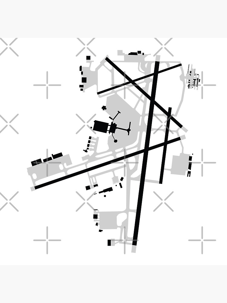 "Milwaukee Mitchell International Airport Map" Poster by intransit Redbubble