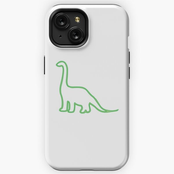 Green Dinosaur with Dark Outline