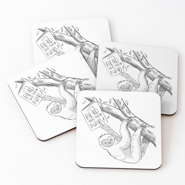 Item preview, Let's READ and then nap! grey sloth designed and sold by jasmineberry.