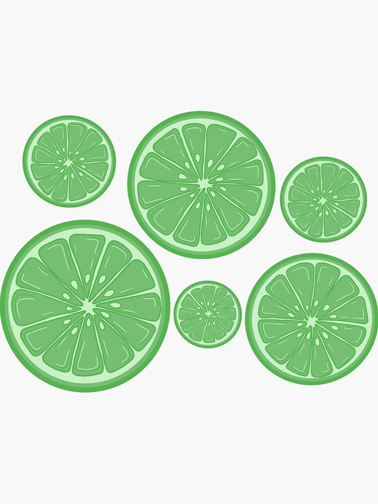 "Bundle of Citrus Lime Fruit Wheels " Sticker for Sale by kayleefisherr