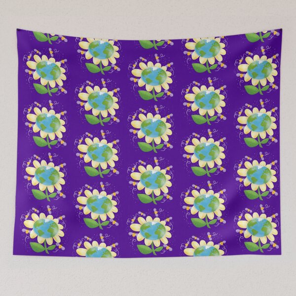 Item preview, PLANET Flower with bees designed and sold by jasmineberry.