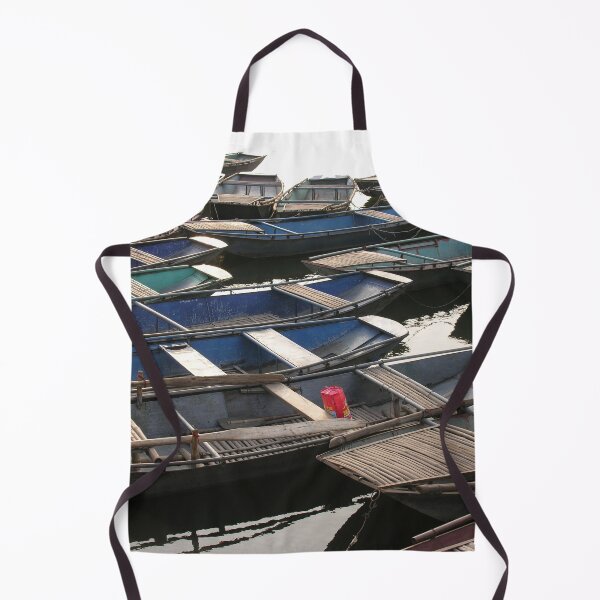 Item preview, Anchored Rowing Boats, River Bank,Vietnam designed and sold by worldways.