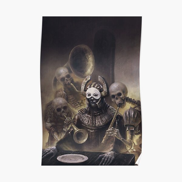 Final Supper - Surreal painting, macabre weird art, Poster