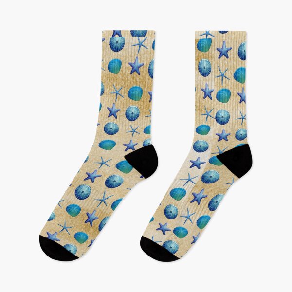 Item preview, Conchas de mar azul sobre arena. designed and sold by The Tilted Flamingo.