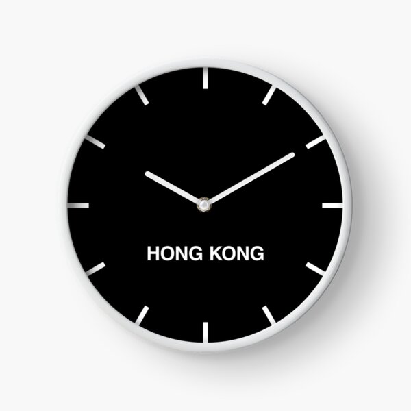 Artikel-Vorschau von Hong Kong Black Time Zone Newsroom Wanduhr, designt und verkauft von bluehugo.
