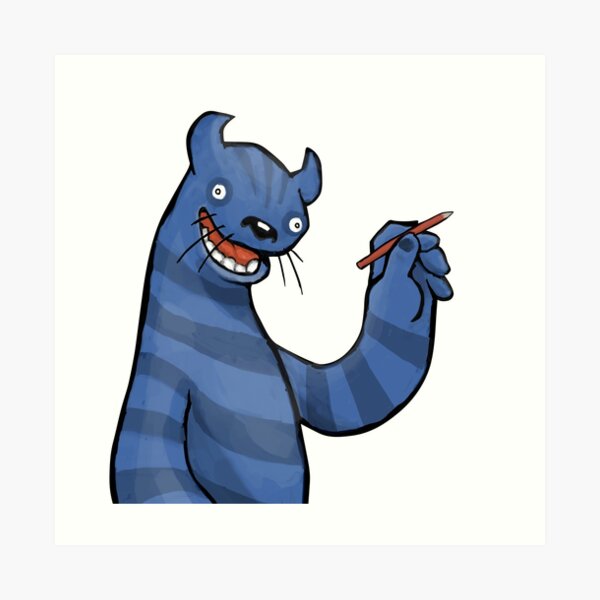 Even Monsters Like To Draw Art Print