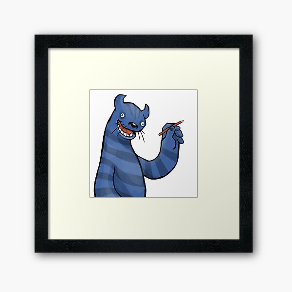 Even Monsters Like To Draw Framed Art Print