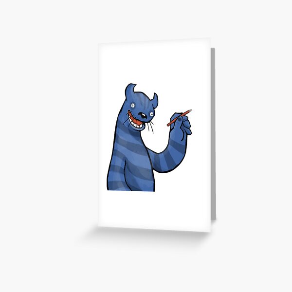 Even Monsters Like To Draw Greeting Card