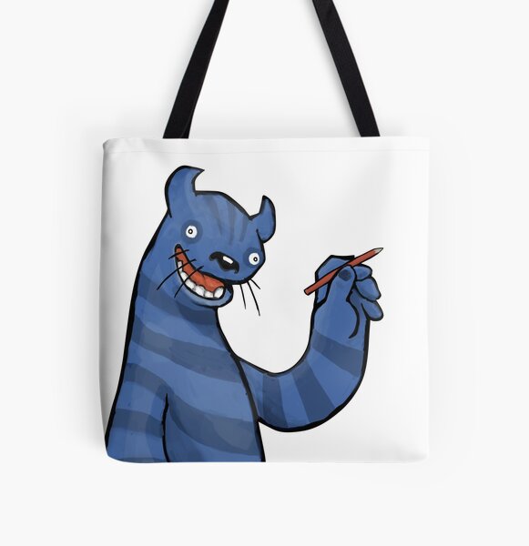Even Monsters Like To Draw All Over Print Tote Bag