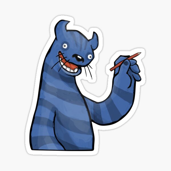 Even Monsters Like To Draw Sticker