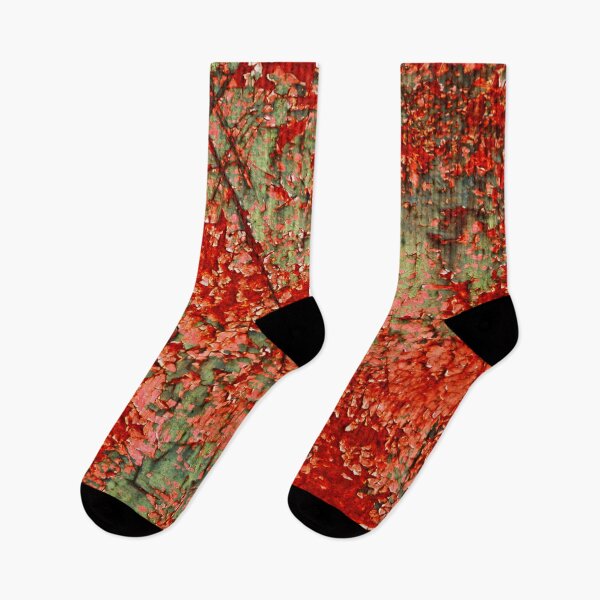 Item preview, Abstract Red Rust on Green Paint designed and sold by Anna Lemos.