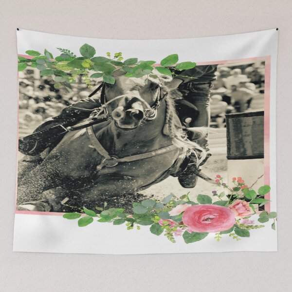 Item preview, Barrel Racing Horse Watercolor Flower designed and sold by AZGuzmans.