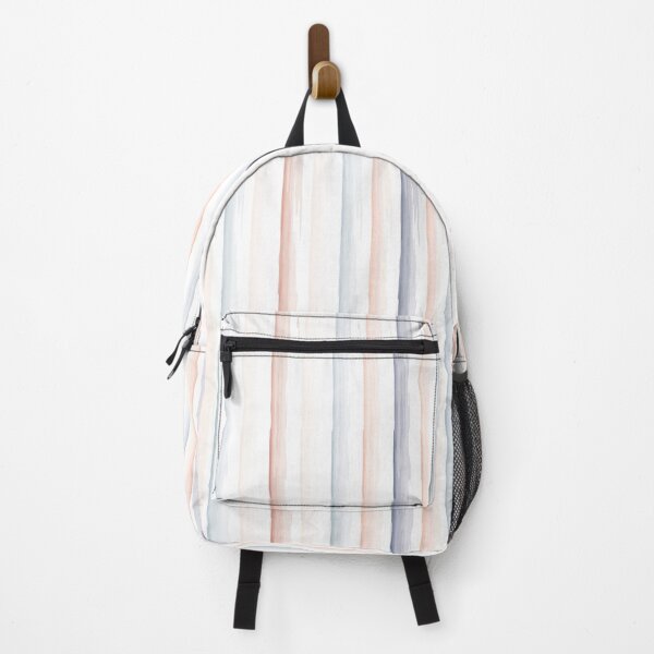 Item preview, Navy Blue and Coral Hand Drawn Diagonal Striped designed and sold by ArtHanbal.