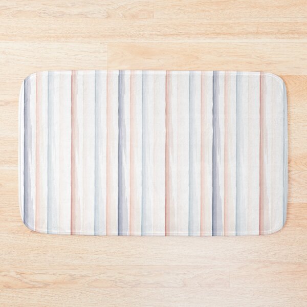 Item preview, Navy Blue and Coral Hand Drawn Diagonal Striped designed and sold by ArtHanbal.