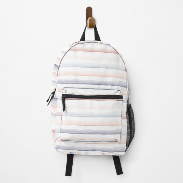 Item preview, Navy Blue and Coral Hand Drawn Diagonal Striped designed and sold by ArtHanbal.