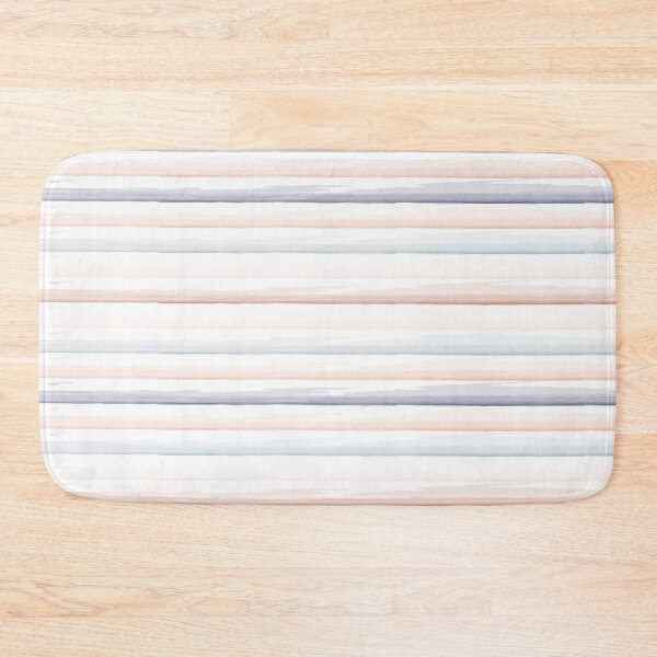 Item preview, Navy Blue and Coral Hand Drawn Diagonal Striped designed and sold by ArtHanbal.