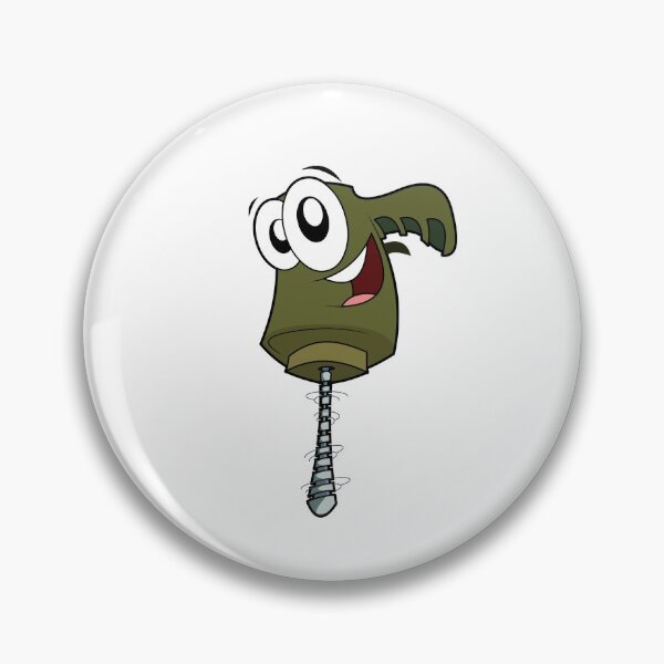 Artikelvorschau, Niedlicher Drill Gun Cartoon Charakter entworfen und verkauft von StickersPlus.