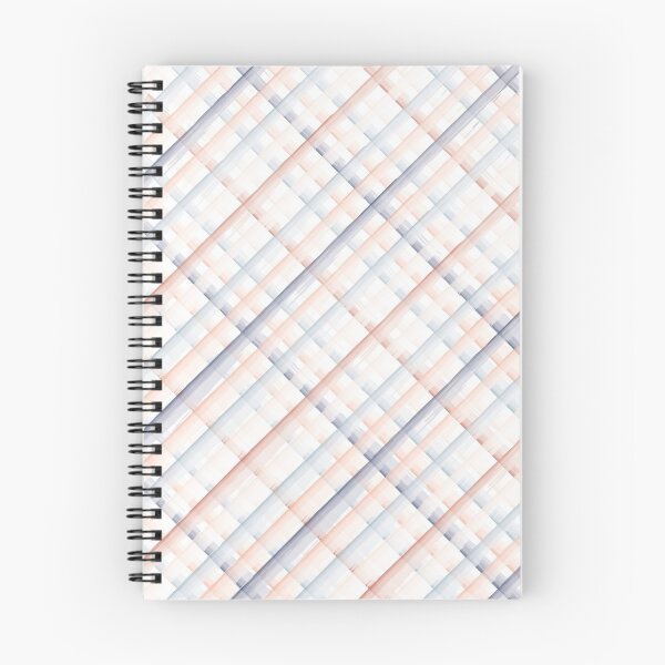 Item preview, Navy Blue and Coral Watercolor Checkered Striped designed and sold by ArtHanbal.