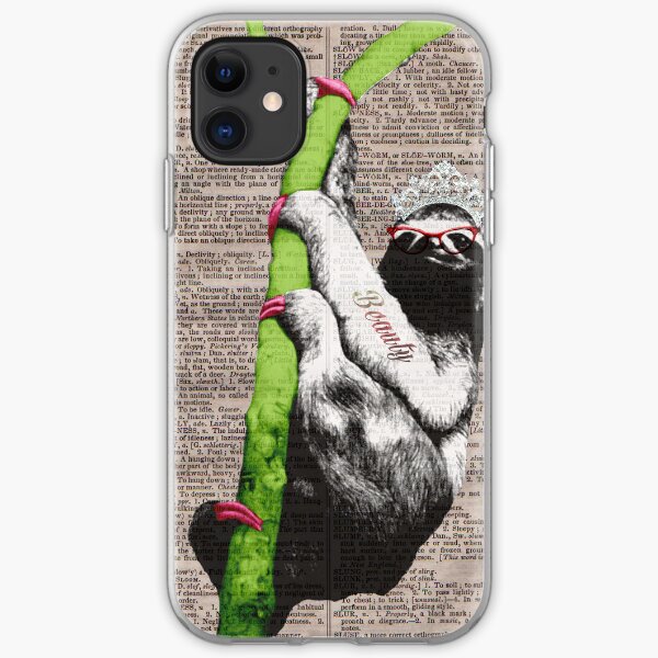 Slothful Sloth Beauty Queen iPhone Soft Case