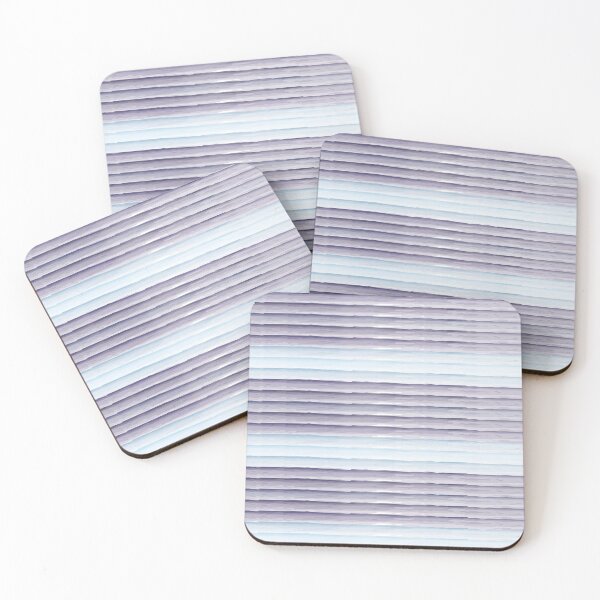 Item preview, Navy Blue and Light Blue Hand Drawn Striped designed and sold by ArtHanbal.