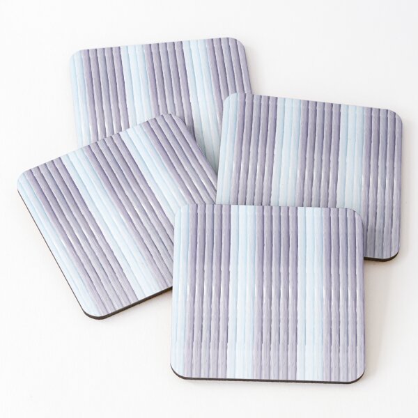 Item preview, Navy Blue and Light Blue Hand Drawn Striped designed and sold by ArtHanbal.