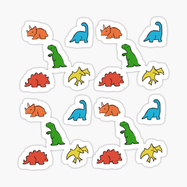 Vista previa del artículo con la obra «Hoja de pegatinas Mega Dino», diseñado y vendido por Stickersbybelle.