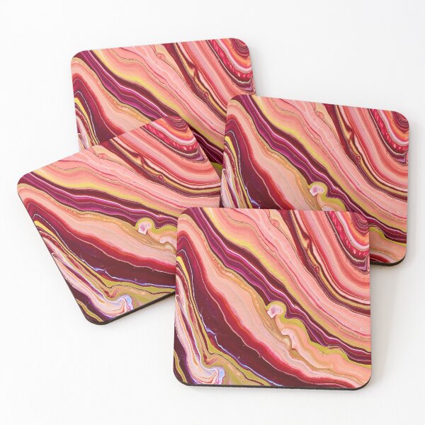 Pour Painting Design Coasters (Set of 4)