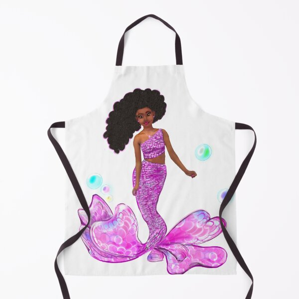Item preview, Mermaid Coco with  flowing Afro hair and caramel brown skin designed and sold by Artonmytee.