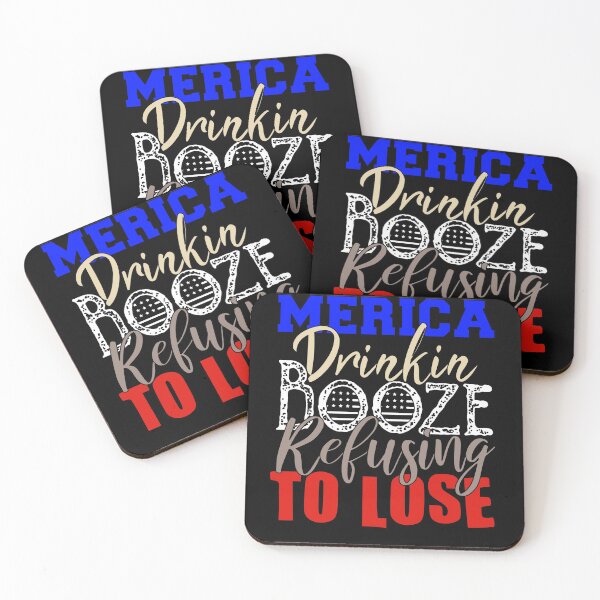 Item preview, Merica Drinkin Booze Refusing to Lose Patriotic USA 4th Of July Gift designed and sold by Tee-md93.
