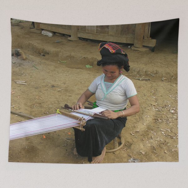 Item preview, Vietnamese Woman Waving Traditional Loom designed and sold by worldways.