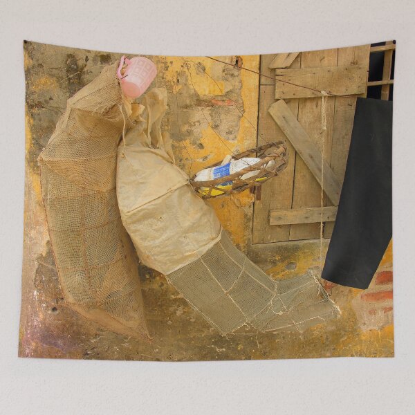 Item preview, Fishing Nets Hanging Laundry Yellow Wall and Window designed and sold by worldways.